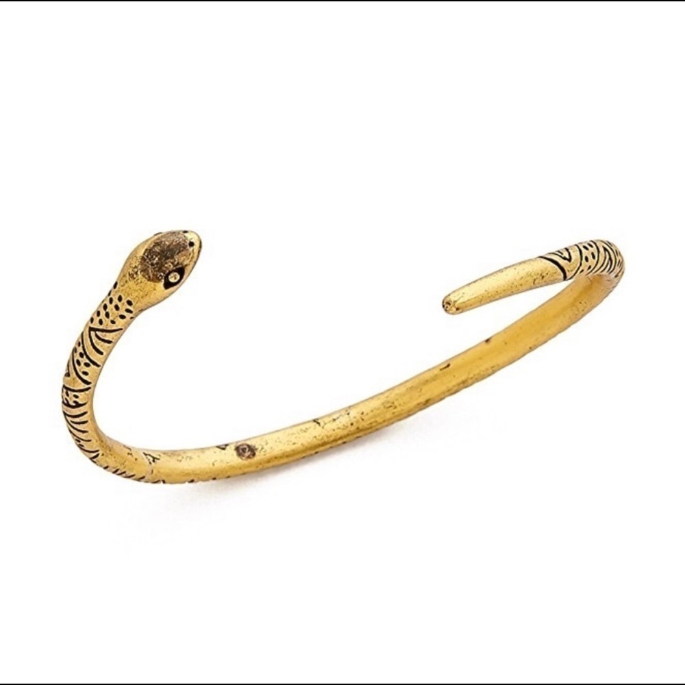 NEW Madewell Gold Snake Cuff Brass Open End Bracelet - Picture 3 of 7